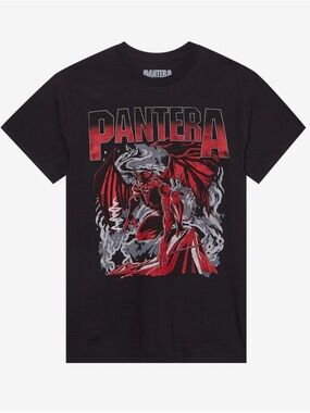 Hot Topic Black Pantera Smoking Devil Graphic Tee